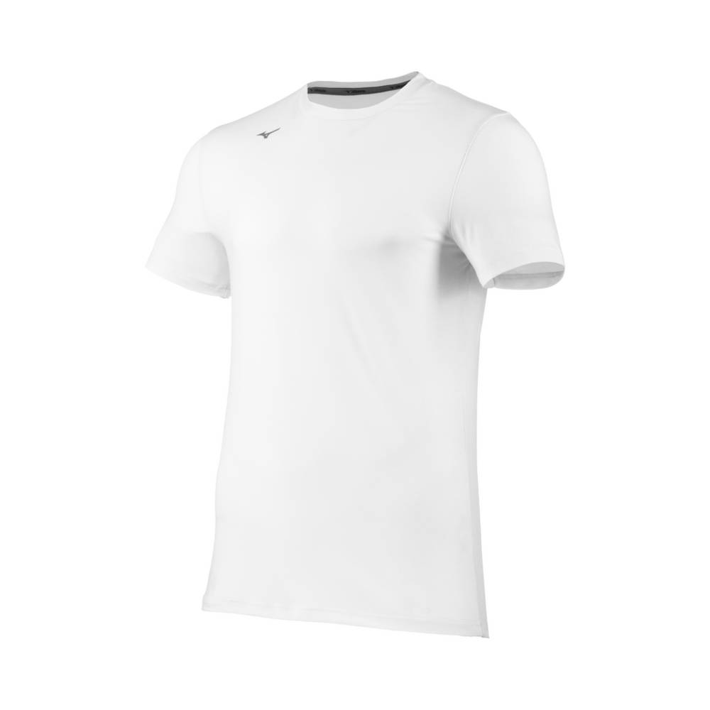 Camisetas Mizuno Attack 2.0 Hombre Blancas Outlet TVFM-07836